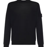 Maglione girocollo in lana con logo L1S155100074 S00FCV0029 STONE ISLAND 