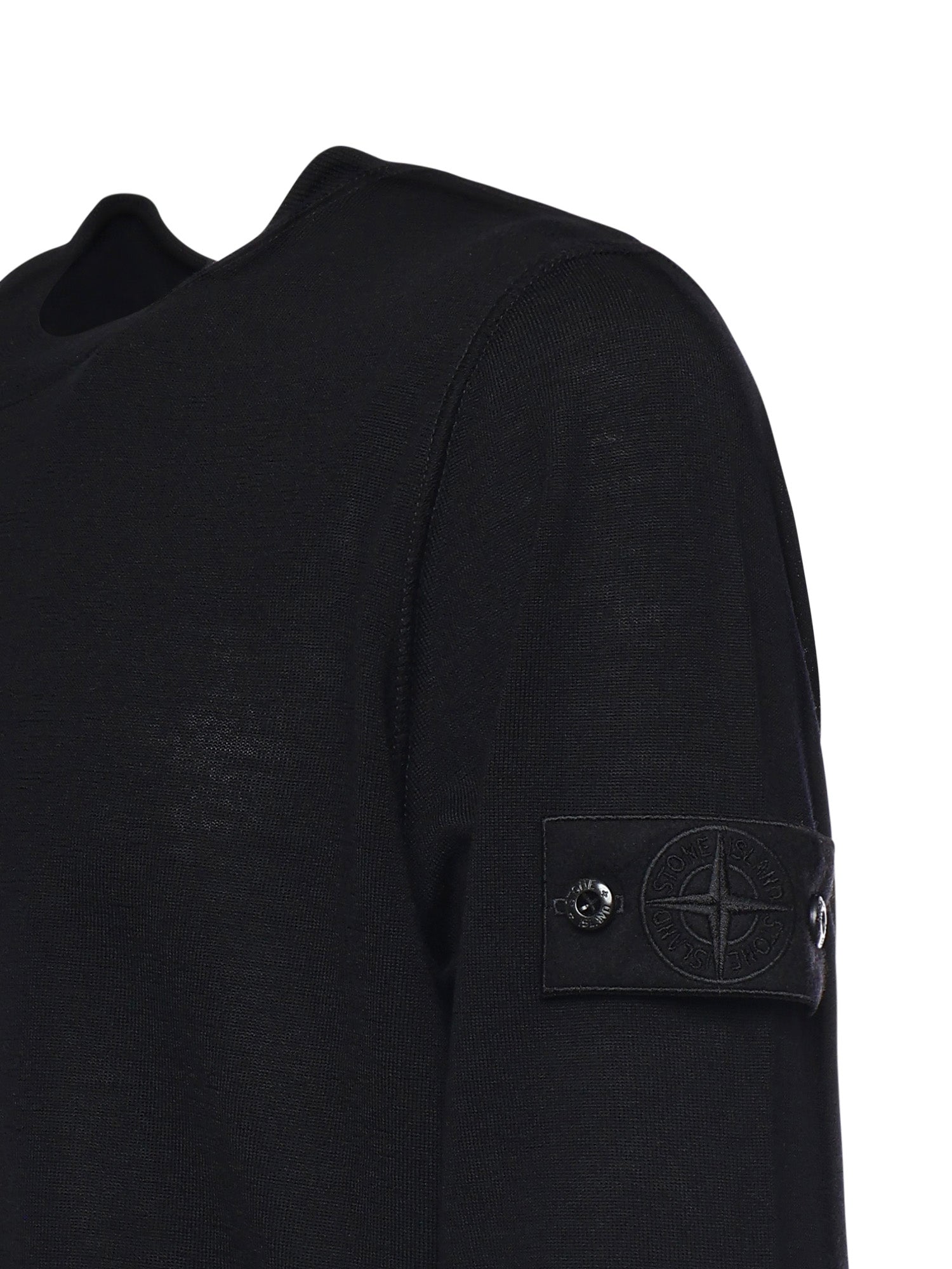 Maglione girocollo in lana con logo L1S155100074 S00FCV0029 STONE ISLAND 