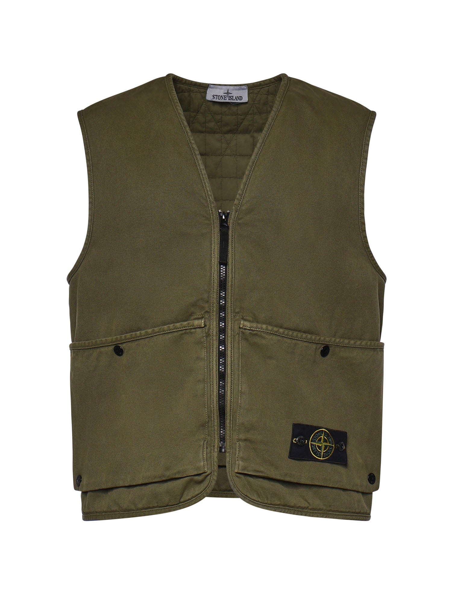 Gilet in cotone con logo L1S156100007 S0184V015G STONE ISLAND 