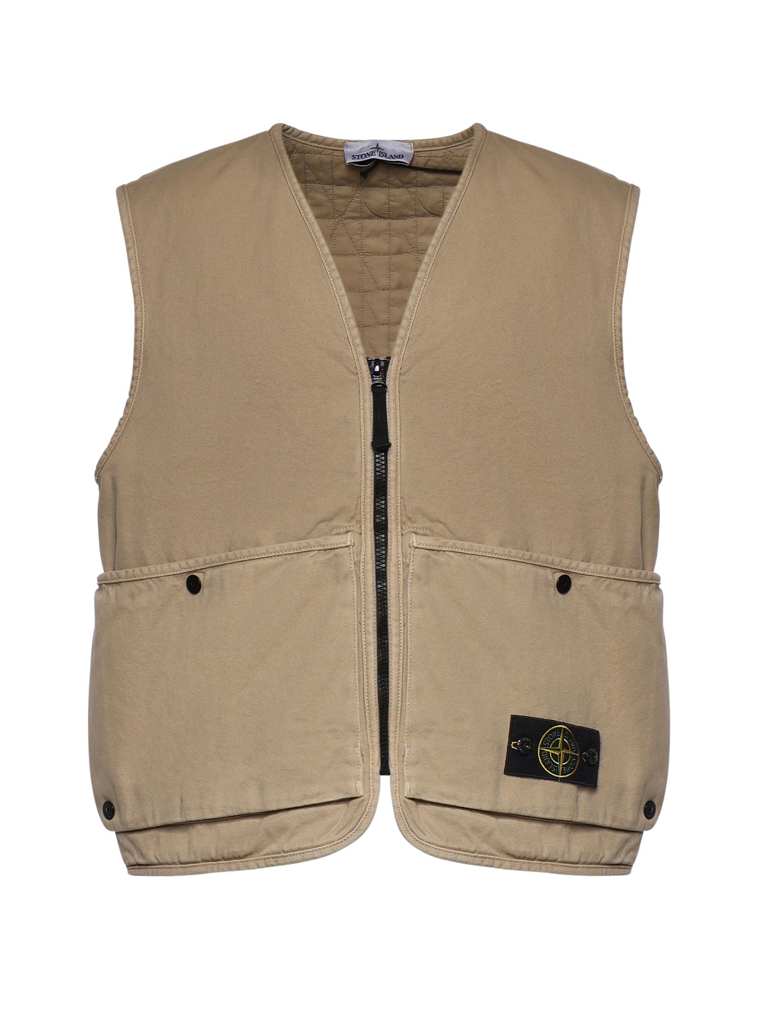 Gilet in cotone con logo L1S156100007 S0184V019A STONE ISLAND 