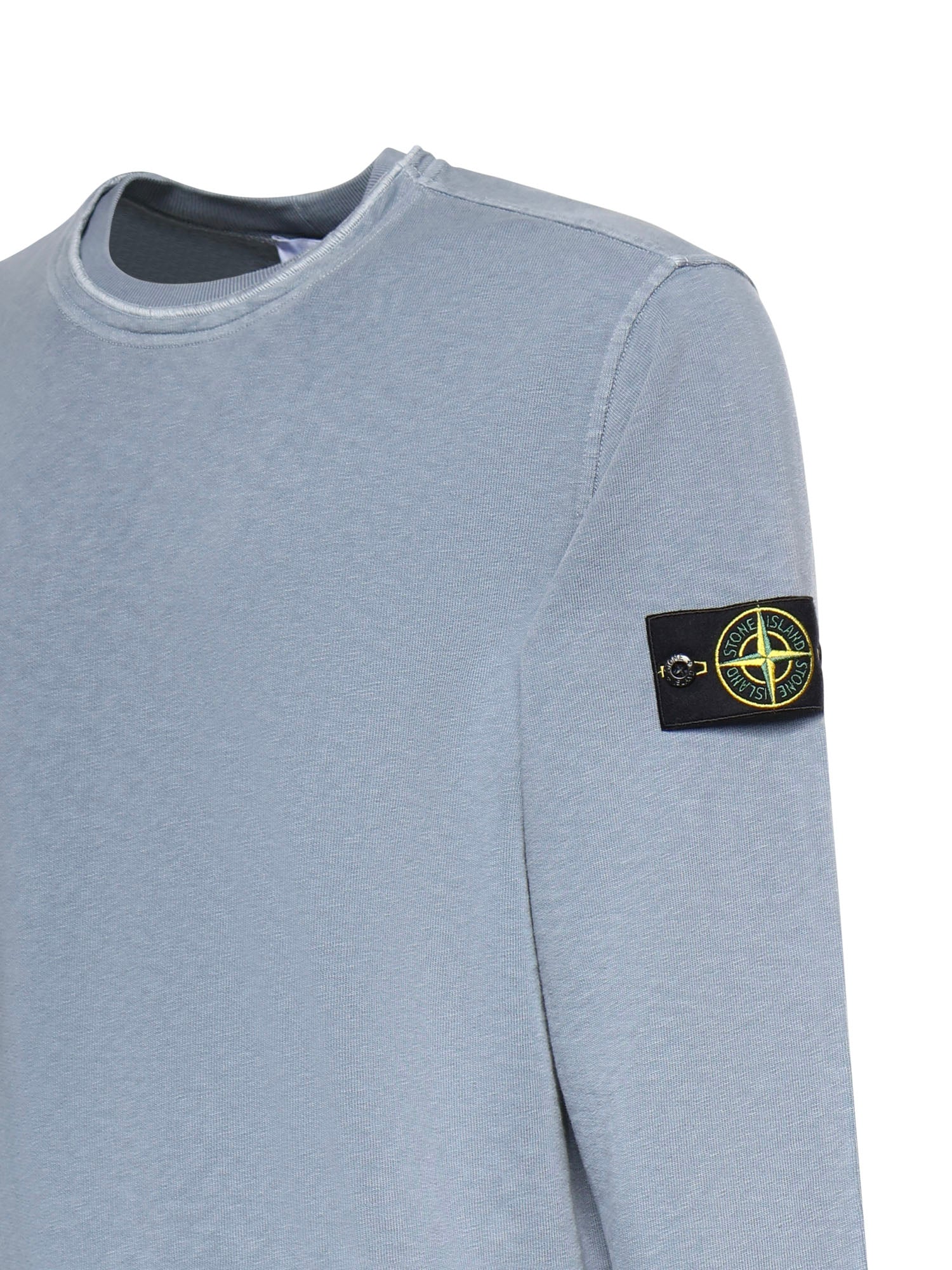 Felpa in cotone malfilé con logo L1S156100034 S0060V0124 STONE ISLAND 