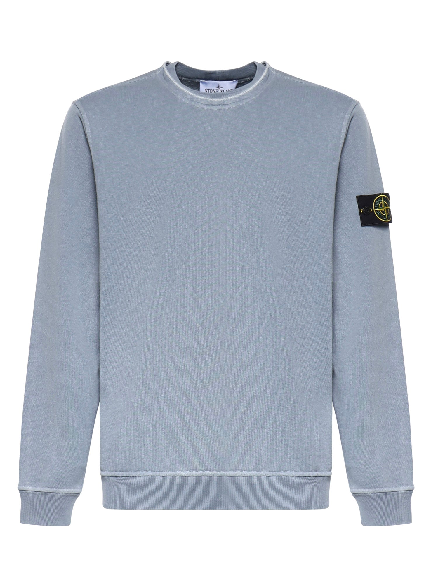 Felpa in cotone malfilé con logo L1S156100034 S0060V0124 STONE ISLAND 