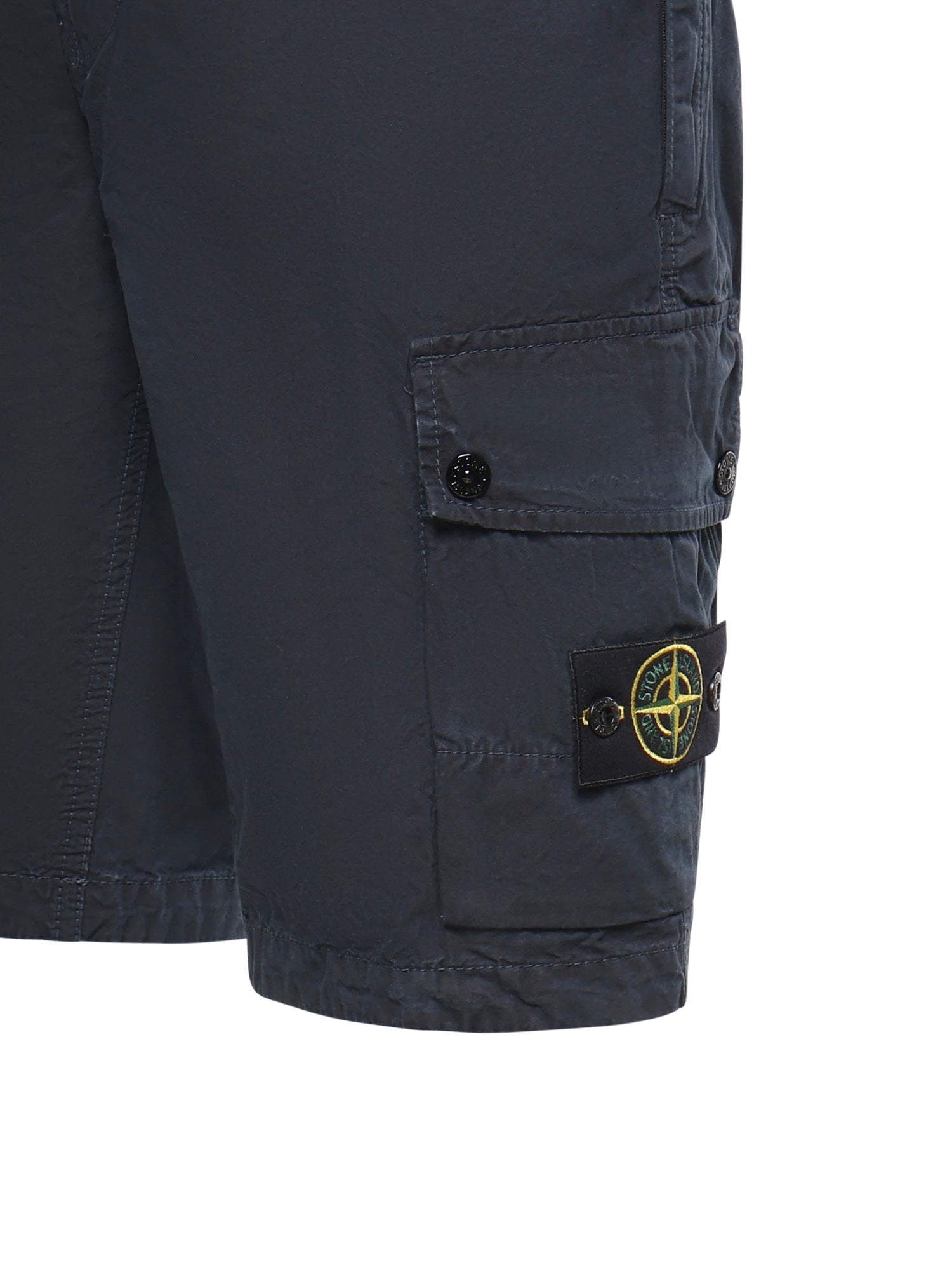 Shorts cargo in cotone con logo L1S15L100019 S00WAV0120 STONE ISLAND 
