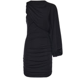 Mini abito Selene monospalla T190121A TJP073BLACK THE ANDAMANE 