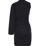 Mini abito Selene monospalla T190121A TJP073BLACK THE ANDAMANE 