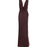 Abito lungo Minerva T190139A TNS038AUBERGINE THE ANDAMANE 