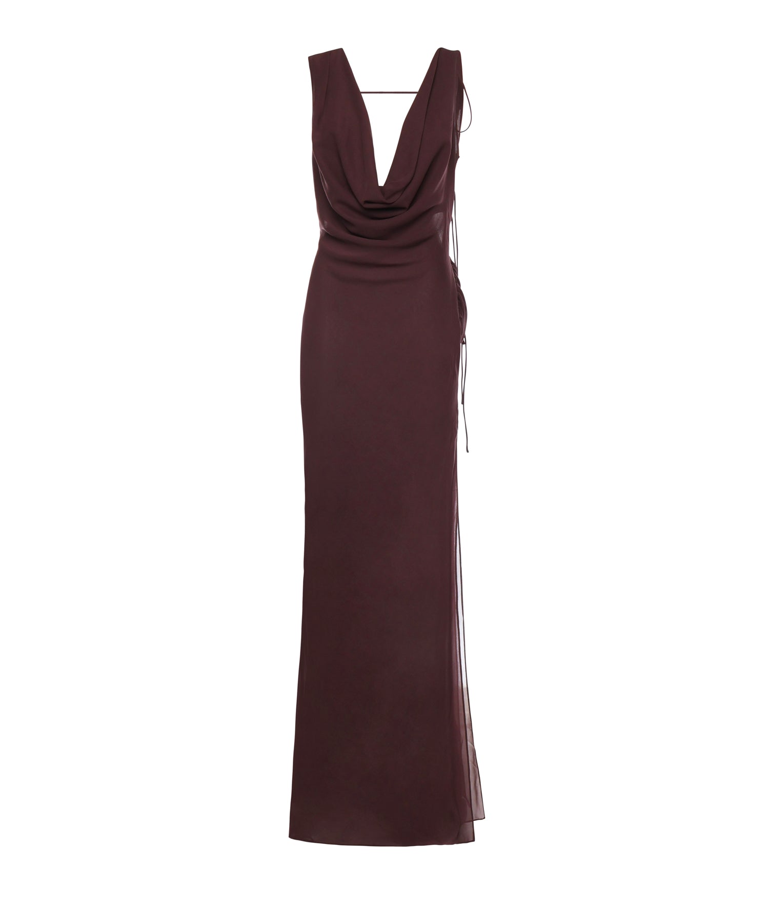 Abito lungo Minerva T190139A TNS038AUBERGINE THE ANDAMANE 