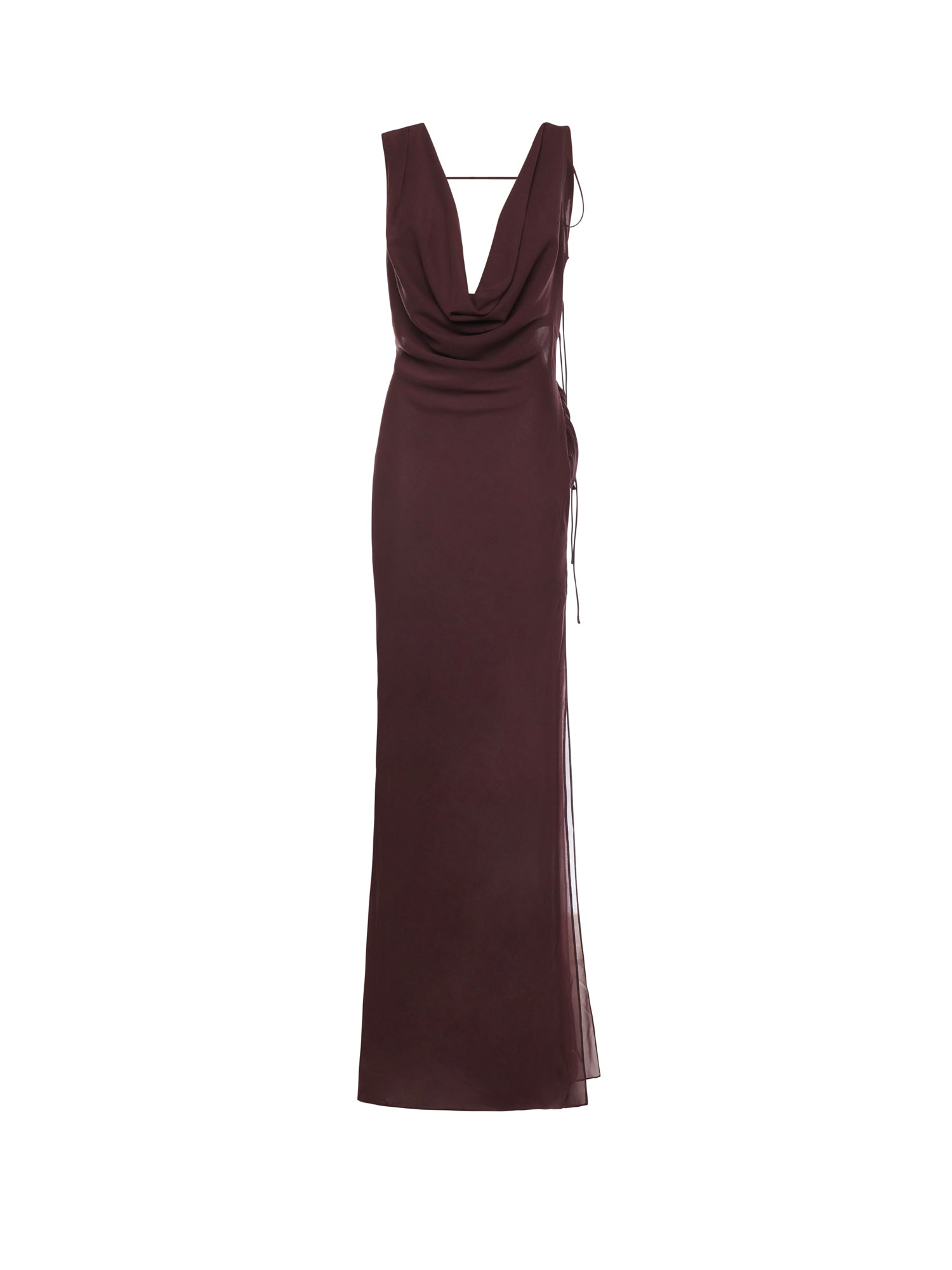 Abito lungo Minerva T190139A TNS038AUBERGINE THE ANDAMANE 