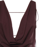 Abito lungo Minerva T190139A TNS038AUBERGINE THE ANDAMANE 