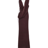Abito lungo Minerva T190139A TNS038AUBERGINE THE ANDAMANE 