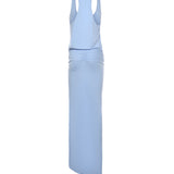Abito lungo Juno T190147A TJP073CIELO THE ANDAMANE 