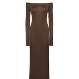 Abito midi Talia T190161A TJV155CHOCOLATE THE ANDAMANE 