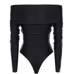 Body Kendall in lycra lucida T190714A TJP062BLACK THE ANDAMANE 
