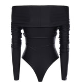 Body Kendall in lycra lucida T190714A TJP062BLACK THE ANDAMANE 
