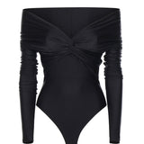 Body Kendall in lycra lucida T190714A TJP062BLACK THE ANDAMANE 