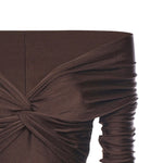 Body Kendall in lycra lucida T190714A TJP062DARK BROWN THE ANDAMANE 