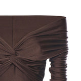 Body Kendall in lycra lucida T190714A TJP062DARK BROWN THE ANDAMANE 