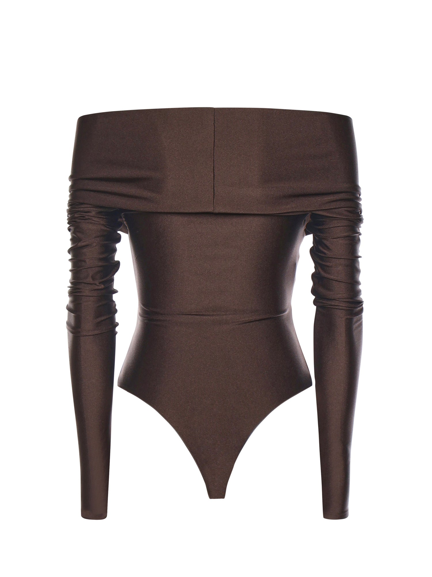 Body Kendall in lycra lucida T190714A TJP062DARK BROWN THE ANDAMANE 