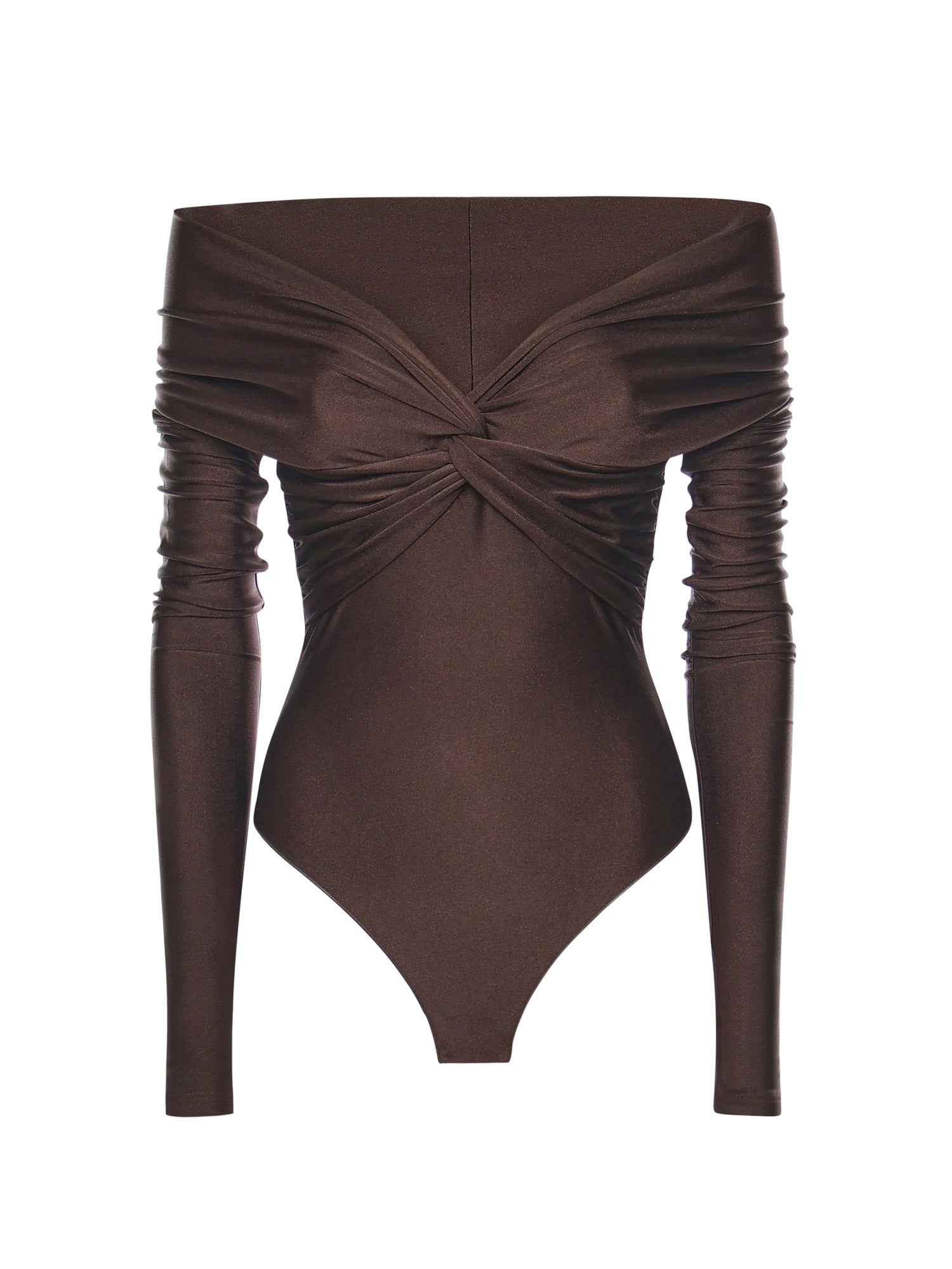 Body Kendall in lycra lucida T190714A TJP062DARK BROWN THE ANDAMANE 