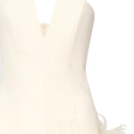Abito Maya con piume ABITO MAYA IVORY - SAND THE ARCHIVIA 