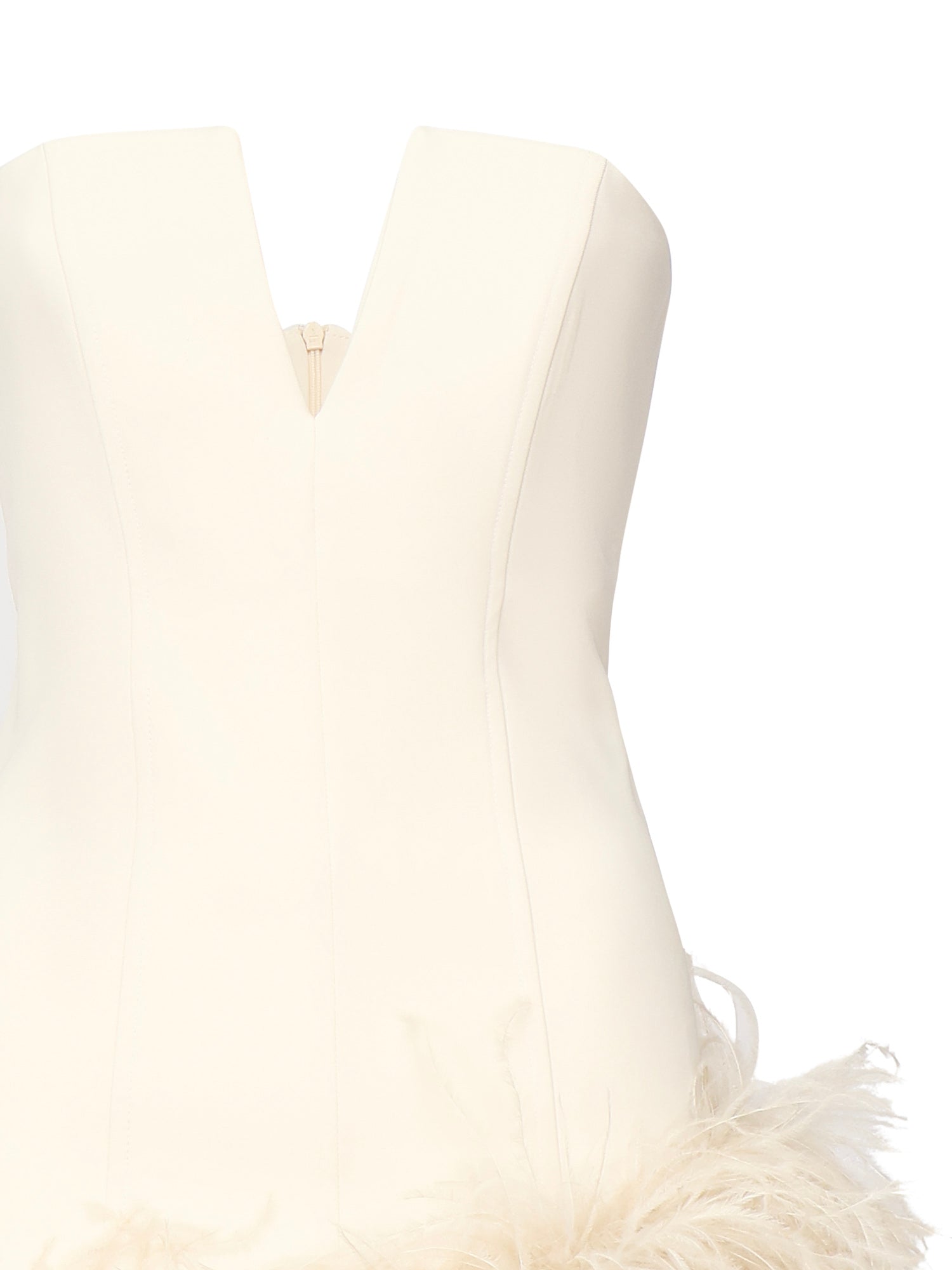 Abito Maya con piume ABITO MAYA IVORY - SAND THE ARCHIVIA 