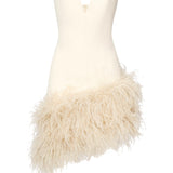 Abito Maya con piume ABITO MAYA IVORY - SAND THE ARCHIVIA 