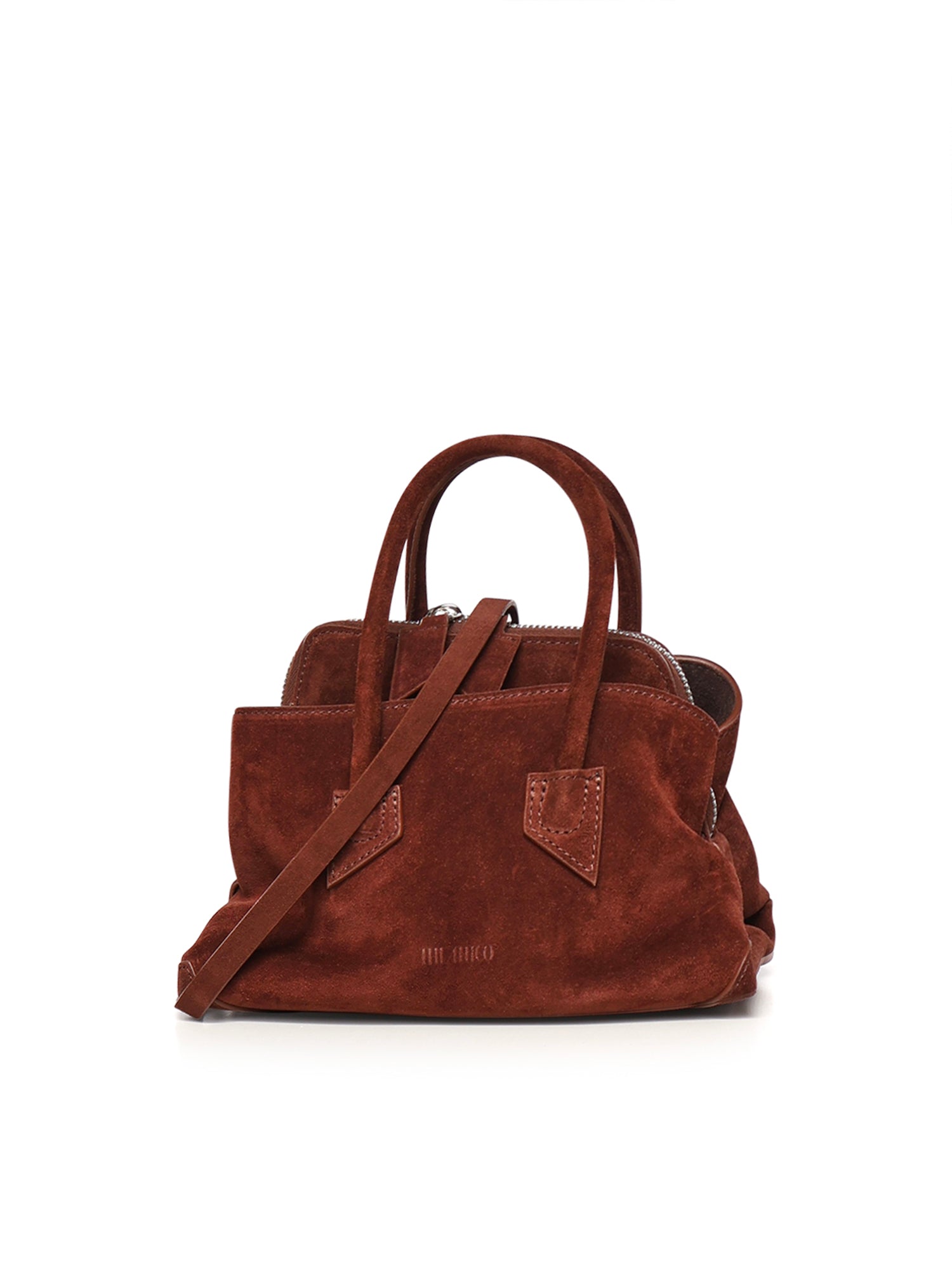 Top handle La Passeggiata Mini in suede 260WAH00063 LBT007AA850 THE Attico 