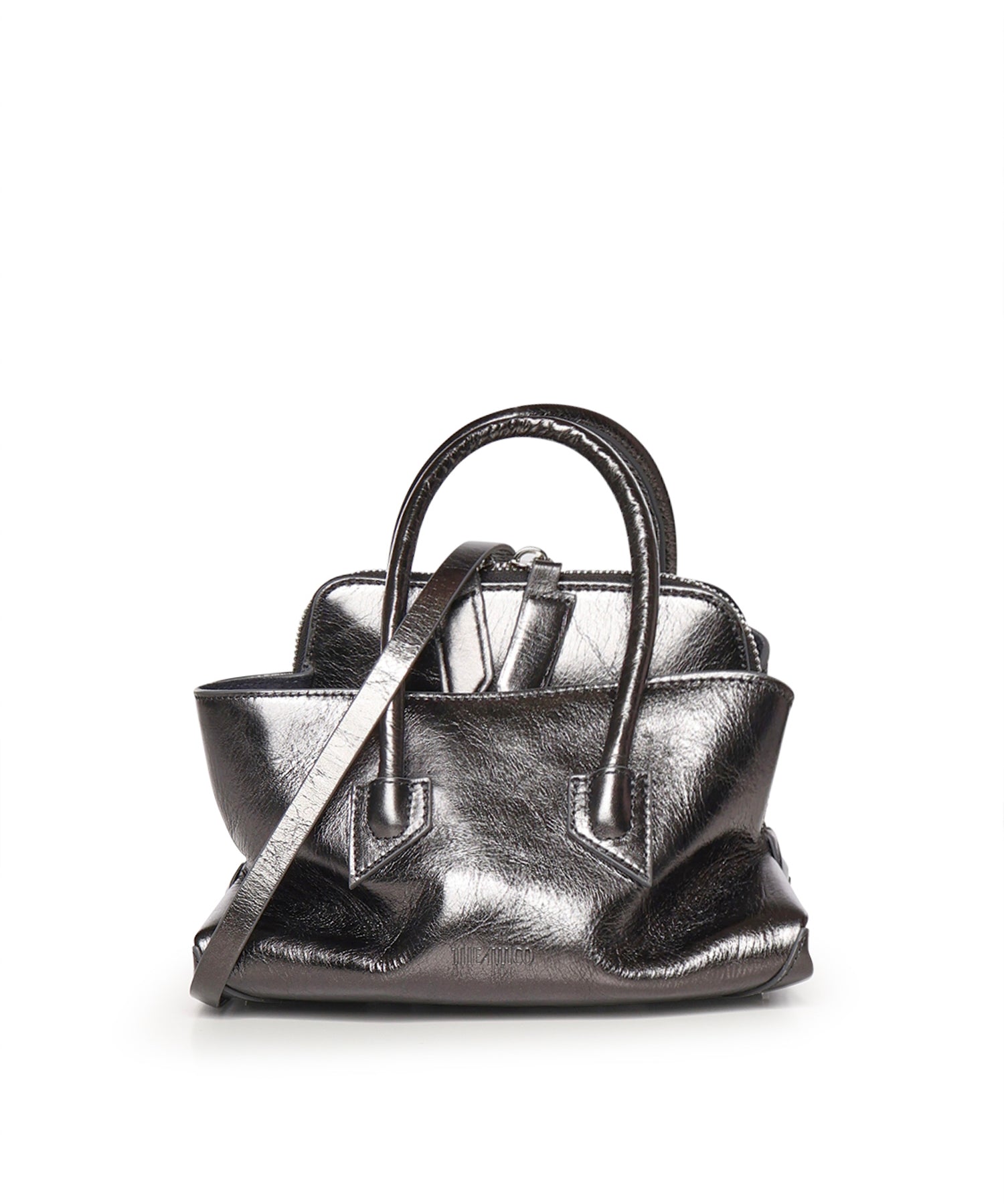 Top handle La Passeggiata Mini in pelle laminata 260WAH00063 LBT070AA233 THE Attico 