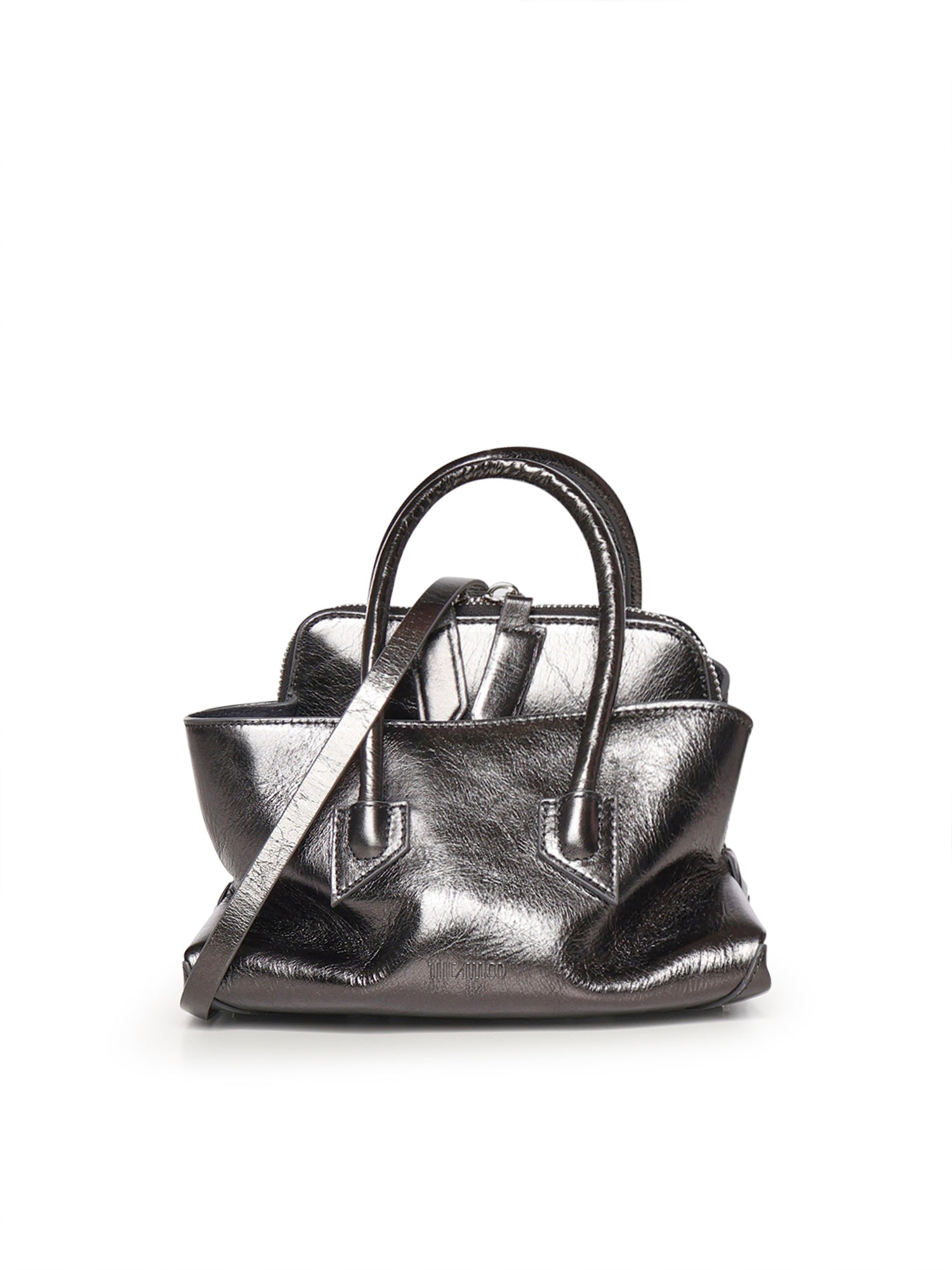 Top handle La Passeggiata Mini in pelle laminata 260WAH00063 LBT070AA233 THE Attico 