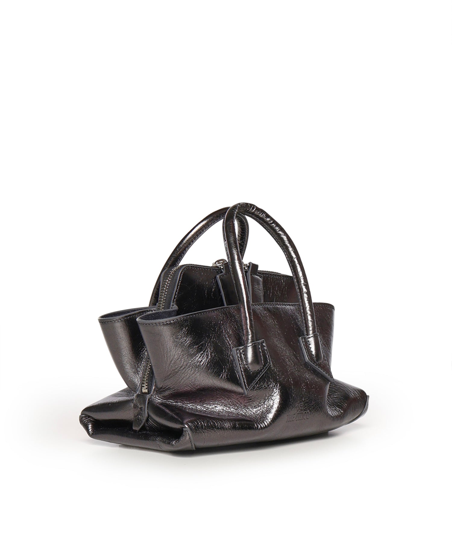 Top handle La Passeggiata Mini in pelle laminata 260WAH00063 LBT070AA233 THE Attico 