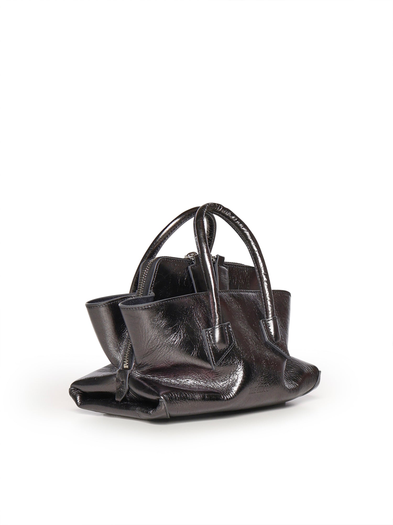 Top handle La Passeggiata Mini in pelle laminata 260WAH00063 LBT070AA233 THE Attico 