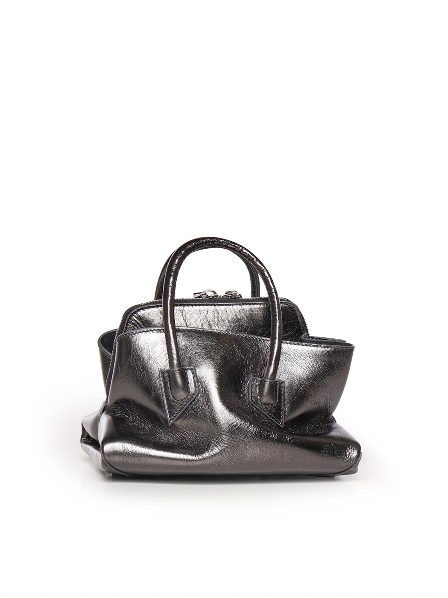 Top handle La Passeggiata Mini in pelle laminata 260WAH00063 LBT070AA233 THE Attico 