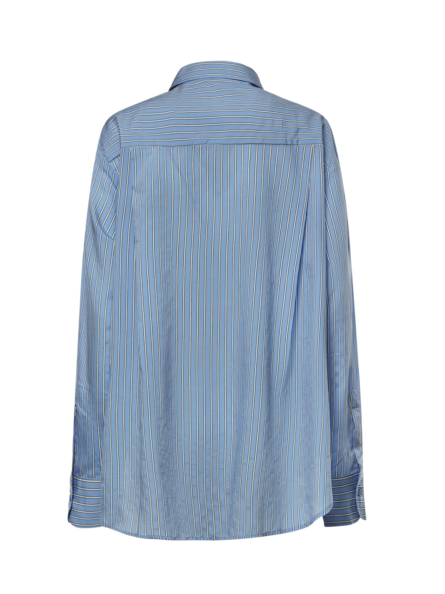 Camicia Peri a righe in misto viscosa CHFS22078923  THE FRANKIE SHOP 