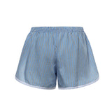 Shorts Deya in misto viscosa a righe SHFS22066923  THE FRANKIE SHOP 