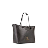 Borsa shopping in pelle con logo 73BP9VT01 LOLLI POPPOP BLACK V° 73 