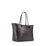 Borsa shopping in pelle con logo 73BP9VT01 LOLLI POPPOP BLACK V° 73 