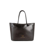 Borsa shopping in pelle con logo 73BP9VT01 LOLLI POPPOP BLACK V° 73 