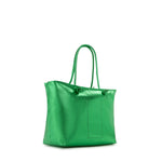 Borsa shopping in pelle con logo 73BP9VT01 LOLLI POPPOP GREEN V° 73 