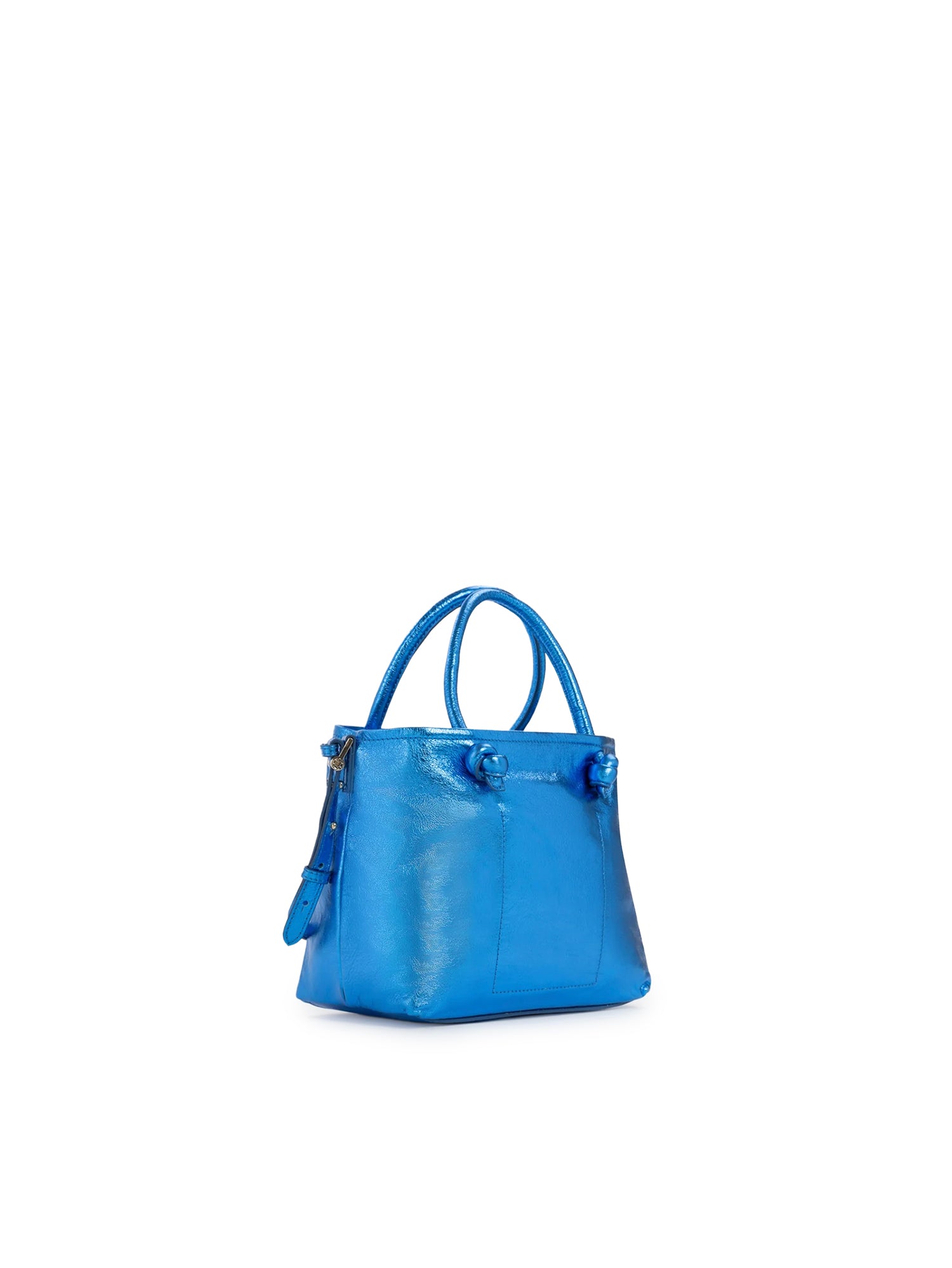 Mini bag in pelle con logo 73BP9VT02 LOLLI POPPOP BLUE V° 73 