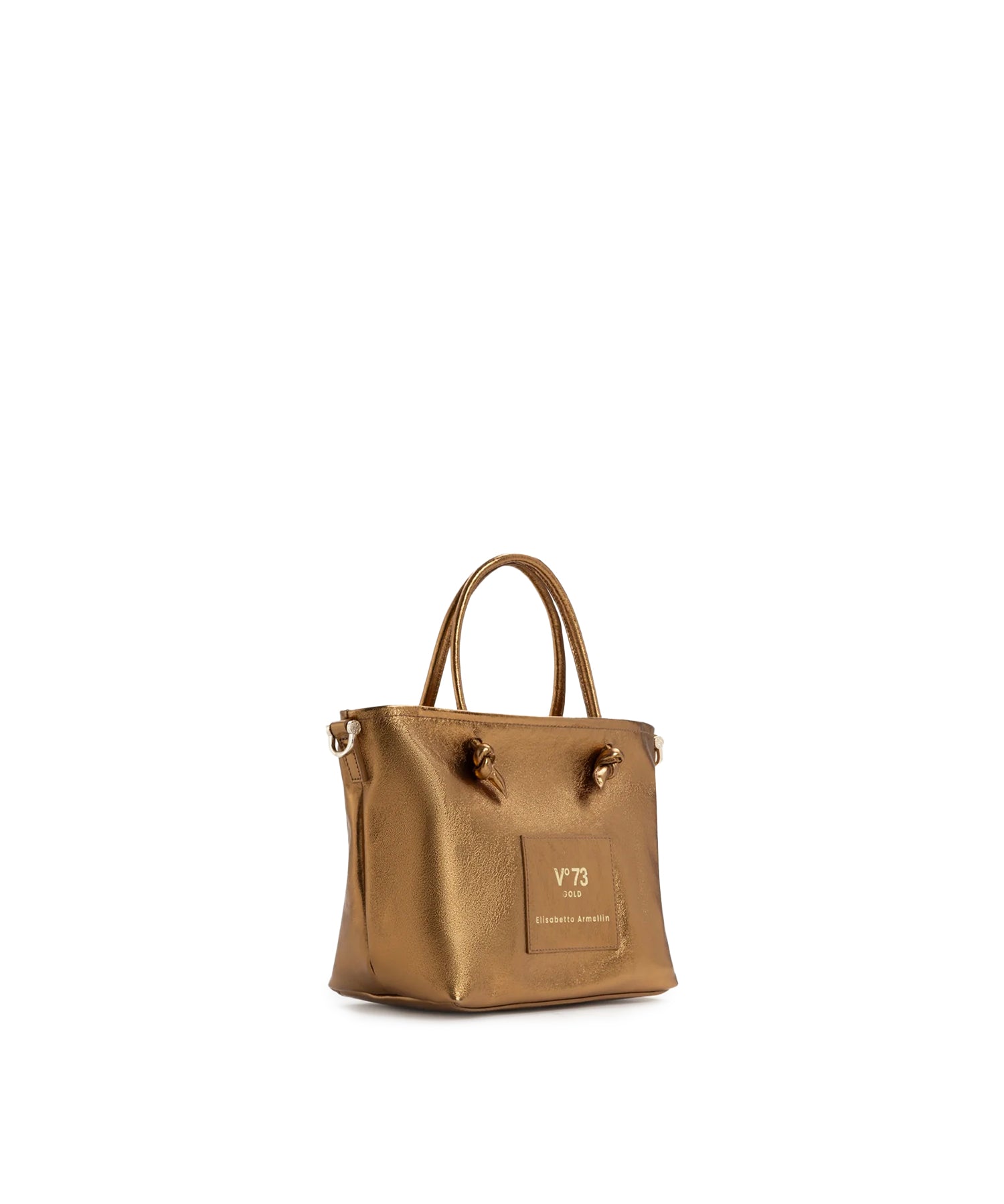 Mini bag in pelle con logo 73BP9VT02 LOLLI POPPOP BRONZE V° 73 