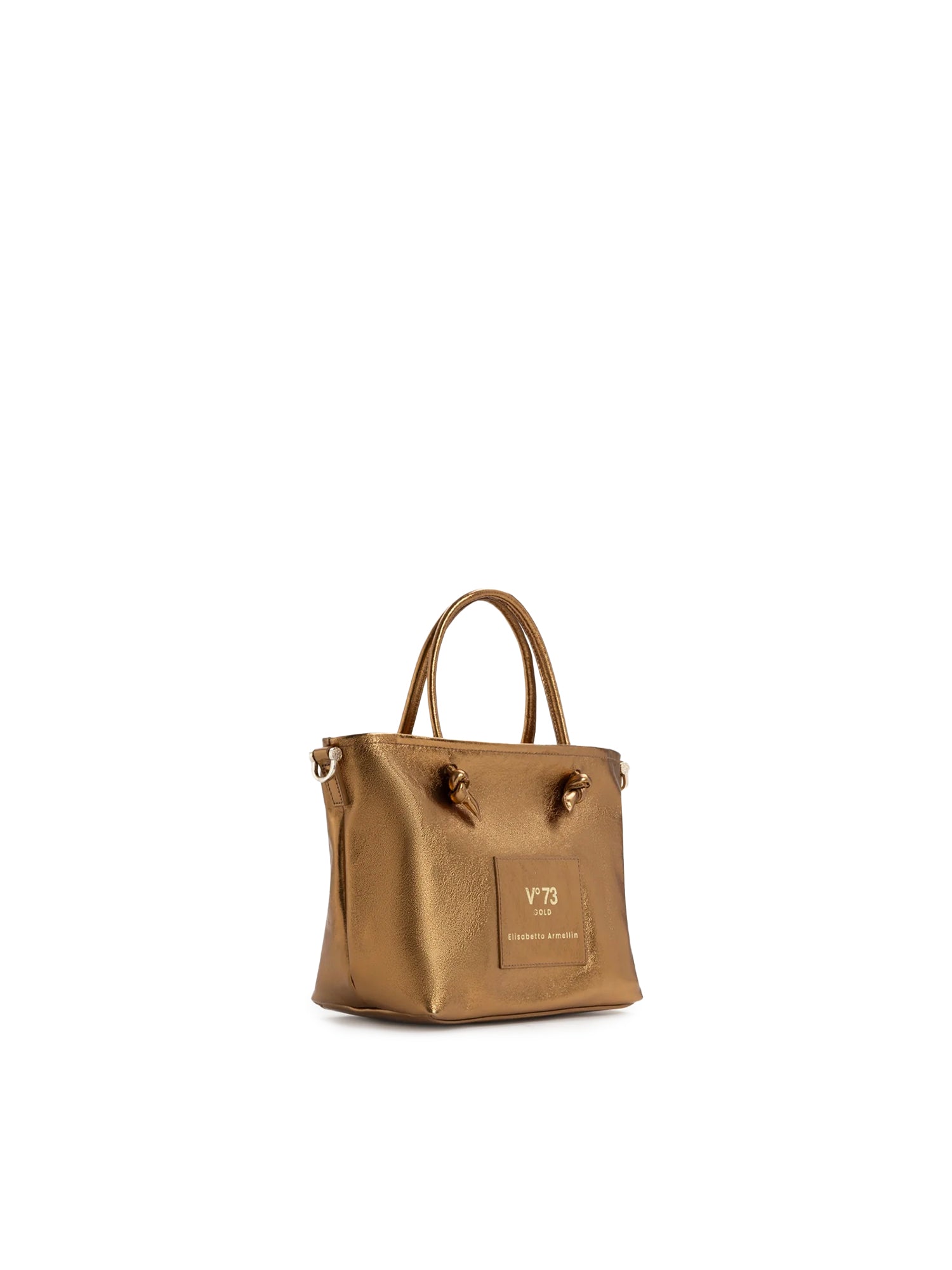 Mini bag in pelle con logo 73BP9VT02 LOLLI POPPOP BRONZE V° 73 
