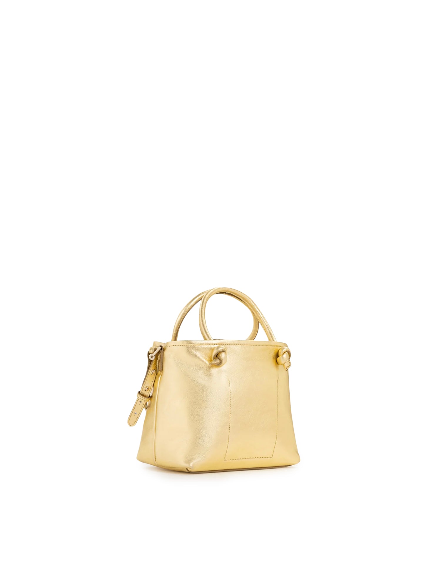Mini bag in pelle con logo 73BP9VT02 LOLLI POPPOP GOLD V° 73 