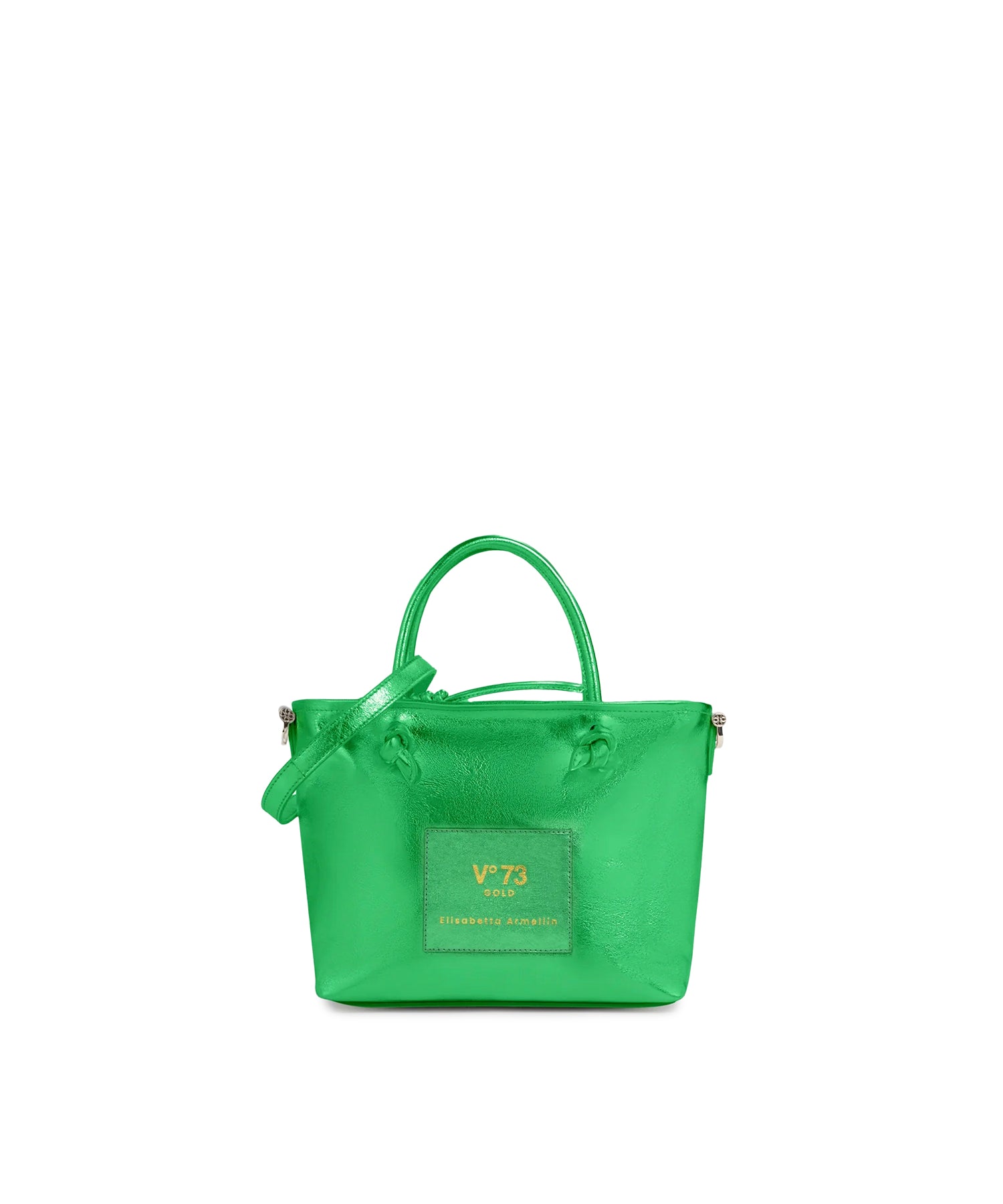 Mini bag in pelle con logo 73BP9VT02 LOLLI POPPOP GREEN V° 73 