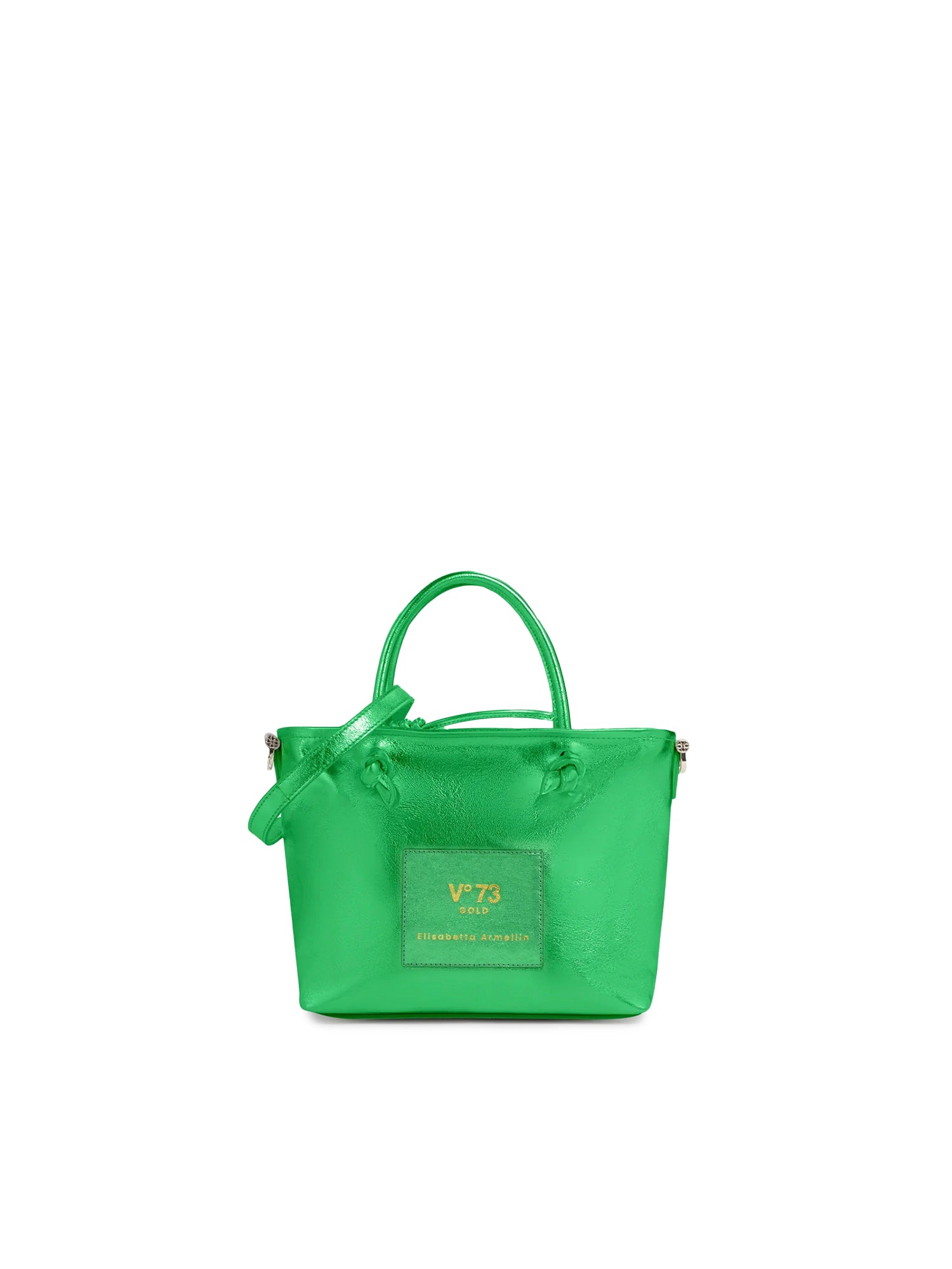 Mini bag in pelle con logo 73BP9VT02 LOLLI POPPOP GREEN V° 73 