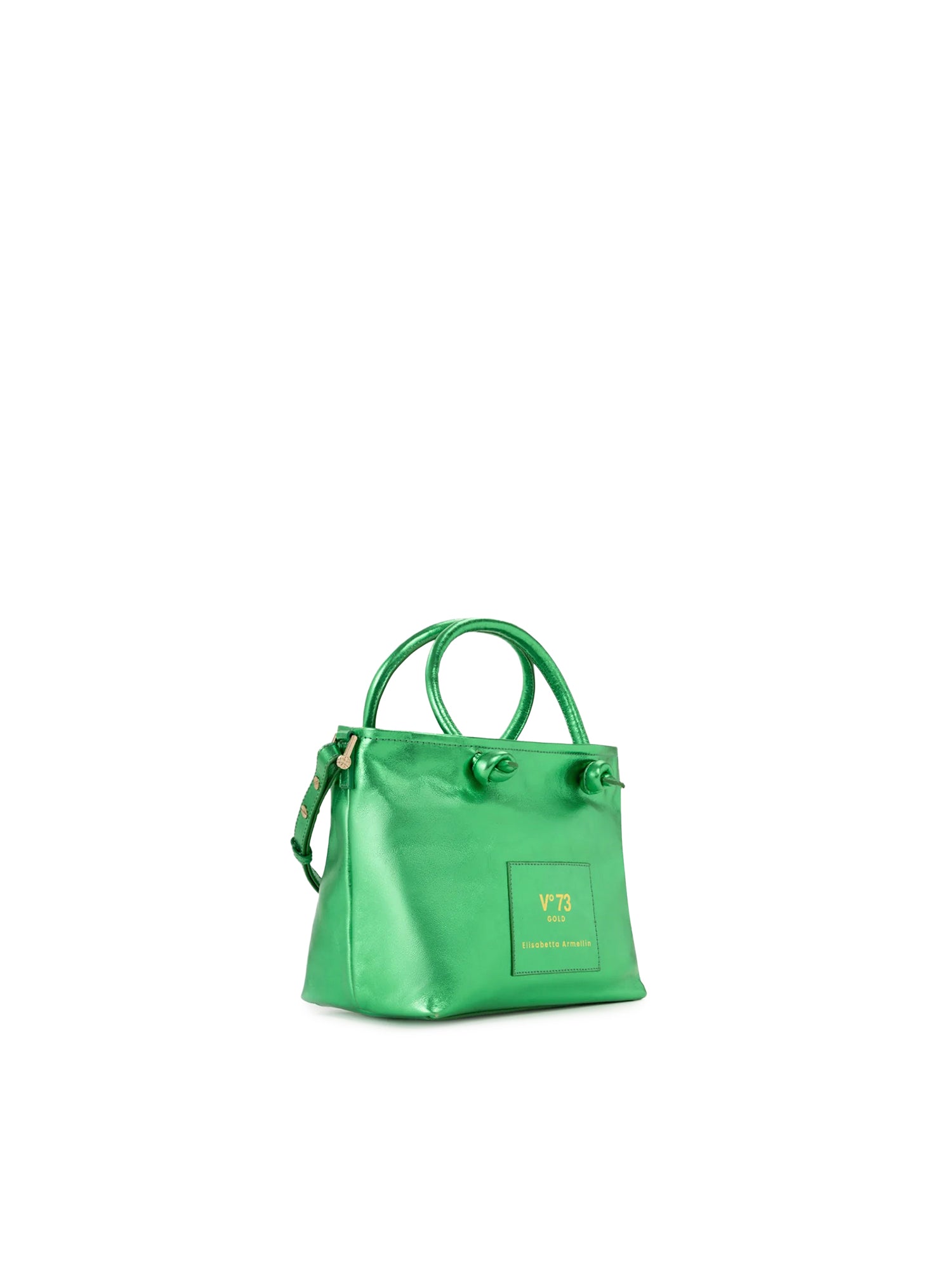 Mini bag in pelle con logo 73BP9VT02 LOLLI POPPOP GREEN V° 73 