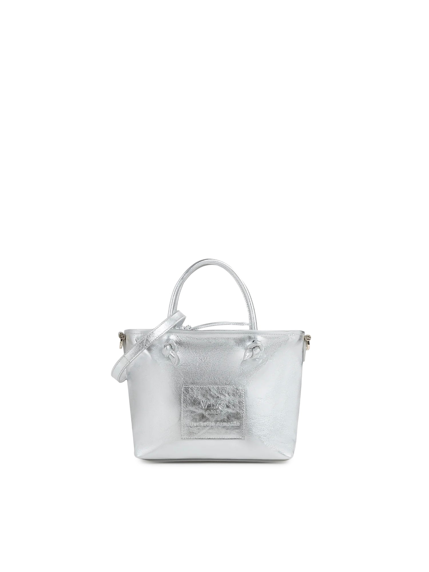Mini bag in pelle con logo 73BP9VT02 LOLLI POPPOP SILVER V° 73 