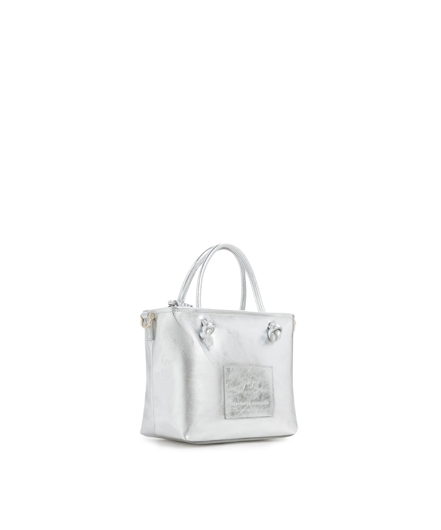 Mini bag in pelle con logo 73BP9VT02 LOLLI POPPOP SILVER V° 73 