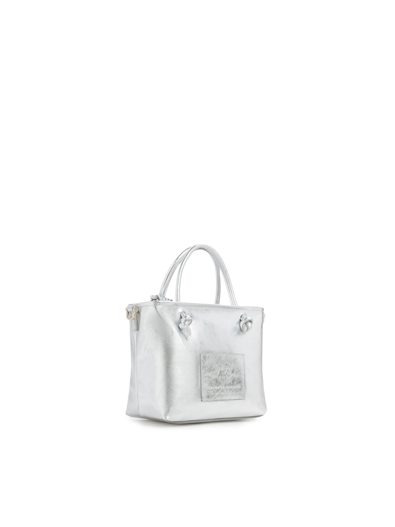 Mini bag in pelle con logo 73BP9VT02 LOLLI POPPOP SILVER V° 73 