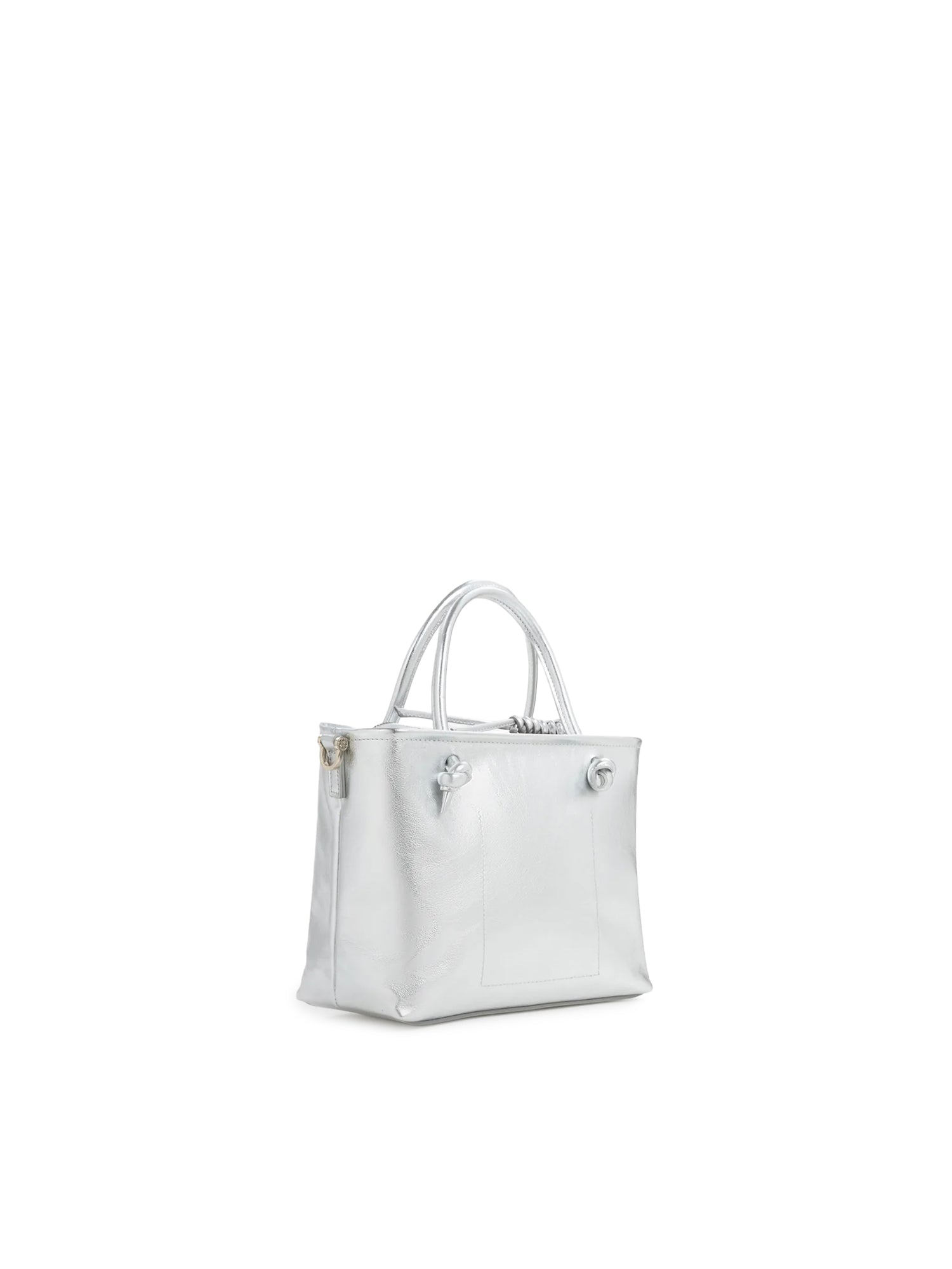 Mini bag in pelle con logo 73BP9VT02 LOLLI POPPOP SILVER V° 73 