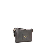 Borsa a tracolla in pelle con logo 73BP9VT03 LOLLI POPPOP BLACK V° 73 